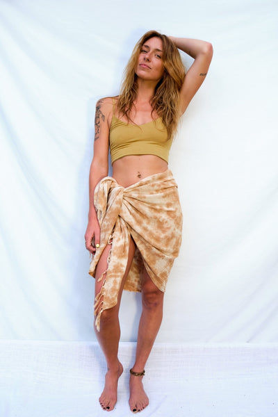 Dream Sarong In Cinnamon Tie-Dye OS